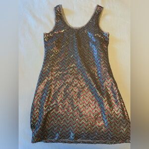Ella Moss Vibrant Sequin Chevron Mini Dress